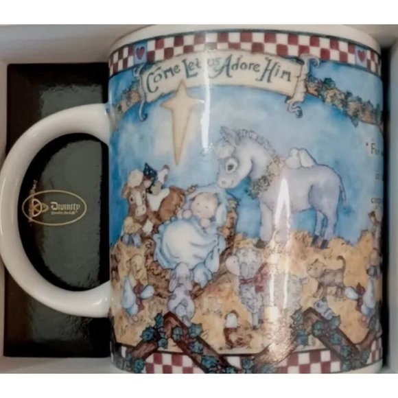 2007 Shelly Rasche Ceramic Mug Item 17722 “Come Let Us Adore Him” Divinity - Picture 6 of 6
